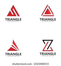 abstract triangle logo and symbol vector icon
