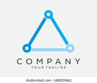 abstract triangle logo for technology companies
