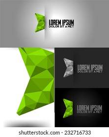 Abstract triangle  logo template. Corporate icon such as logotype. Creative stock vector template. easy to use