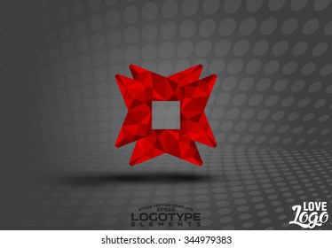 Abstract triangle  logo template. Corporate icon such as logotype. Creative stock vector template. easy to use