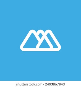 abstract triangle logo template design