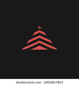 abstract triangle logo template design