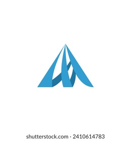 abstract triangle logo template design