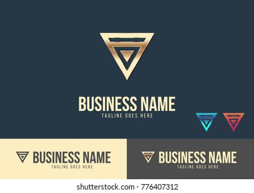 Abstract Triangle Logo Template Vector Design