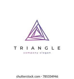 Abstract triangle logo template vector icon symbol