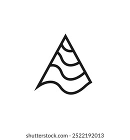 abstract triangle logo terrain icon design