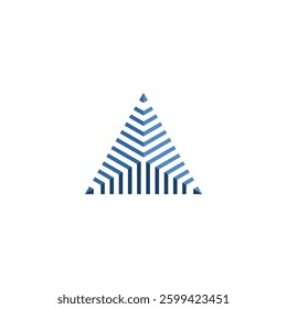 abstract triangle logo in three color combination