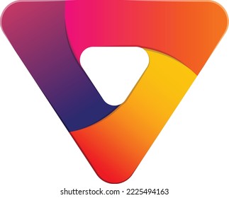 Abstract triangle logo in trendy and minimal style isolated on background