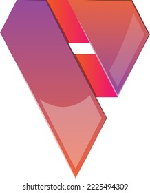 Abstract triangle logo in trendy and minimal style isolated on background