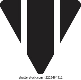 Abstract triangle logo in trendy and minimal style isolated on background