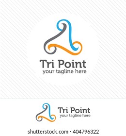 Abstract triangle loop logo. Triangle vector design.