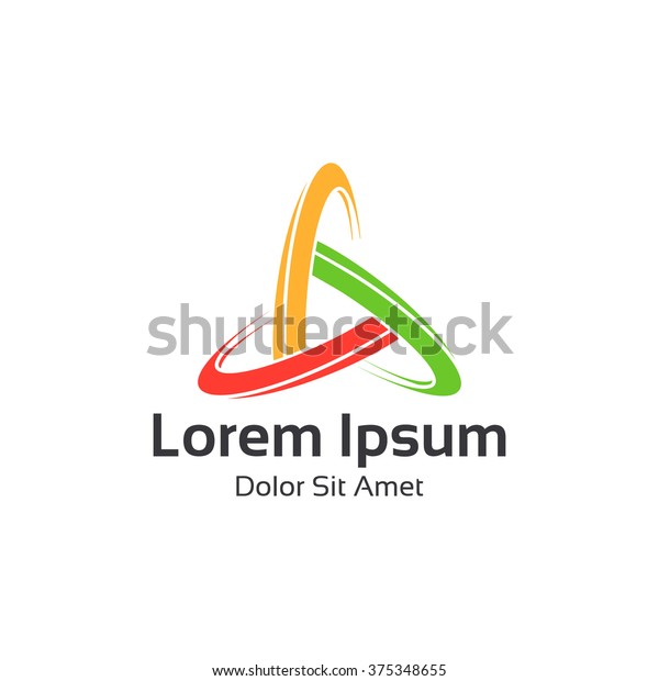 Abstract\
triangle loop logo. Triangle vector design.\
