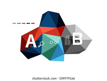 Abstraktes Dreieck Low-Poly-Infografik-Vorlage. Vektorhintergrund für Workflow-Layout, Diagramm, Zahlenoptionen oder Webdesign