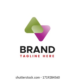 Plantilla de logotipo de la aplicación triangular resumida