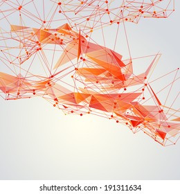 Abstract triangle mesh background vector