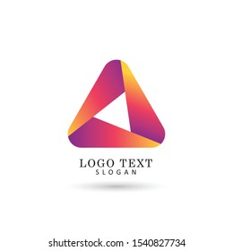 Abstract Triangle Modern Logo. Symbol & Icon Vector Template.