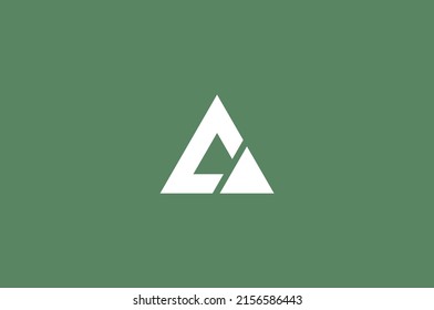 Abstract triangle modern minimalist logo design