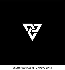 desenho do logotipo do monograma do triângulo abstrato e log abstrato
o design
