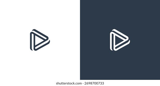 abstract triangle monogram logo vector design