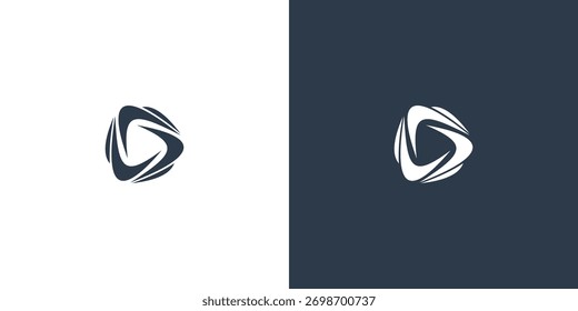 abstract triangle monogram logo vector design