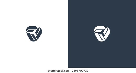 abstract triangle monogram logo vector design