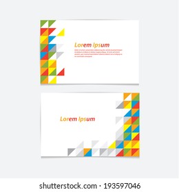 Abstract triangle mosaic. Clean decorative banners. Fresh and solid colors. Banner for company presentation.