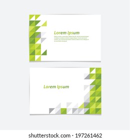 Abstract triangle mosaic. Clean decorative banners. Fresh and solid colors. Banner for company presentation.