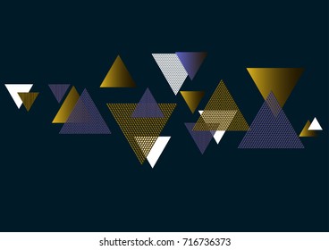 Abstract triangle mosaic difficult design element for the header. Vector illustration