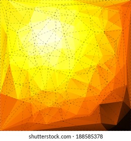 Resumen triángulo degradado de mosaico gradiente colorido con estructura de líneas punteadas