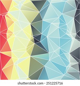 Abstract triangle mosaic gradient colorful background