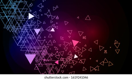Abstract triangle mosaic grid background, vector illustration