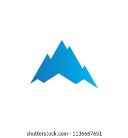 abstract triangle mountain logo