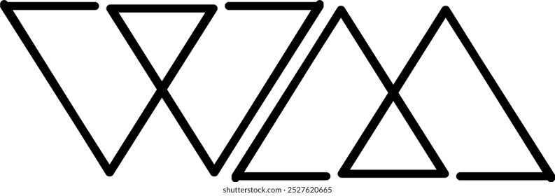 Abstract Triangle Mountain Logo Icon