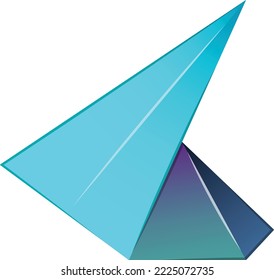 Abstract triangle mountain logo illustration in trendy and minimal style isolated on background