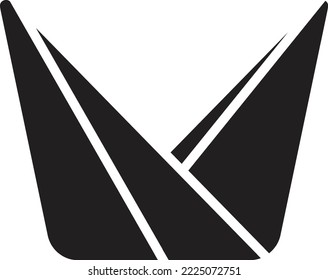 Abstrakte dreieckige Logo-Illustration in trendigem und minimalem Stil einzeln auf Hintergrund