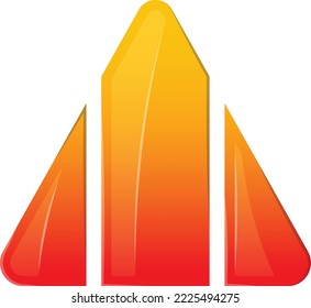Abstract triangle mountain logo illustration in trendy and minimal style isolated on background