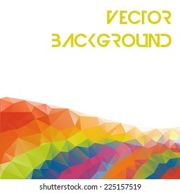 Abstract triangle multicolored geometrical landscape elements for design brochure, banner, card - vector Illustration