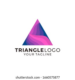 Abstract Triangle Multicolored Logo Design Vector Illustration