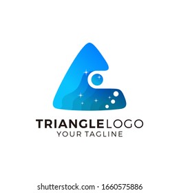 Abstract Triangle Multicolored Logo Design Vector Illustration