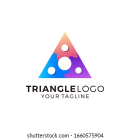Abstract Triangle Multicolored Logo Design Vector Illustration
