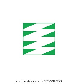 abstract triangle negative space square logo