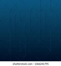 Abstract triangle on blue color background, vector illustration