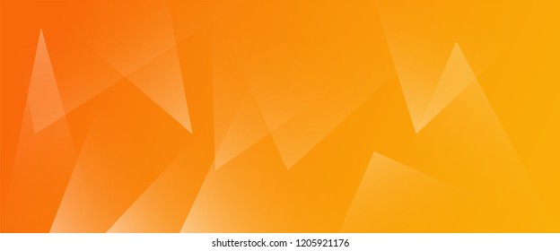 abstract triangle orange background, horizontal banner.
