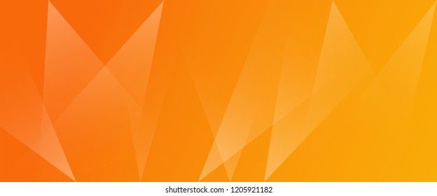 abstract triangle orange background, horizontal banner.