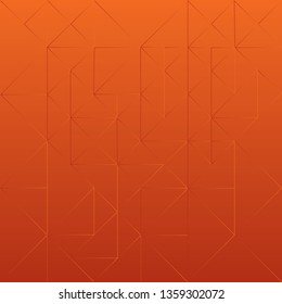Abstract triangle orange color background, vector illustration