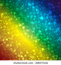 Abstract triangle and other figures mosaic. Background design for your template