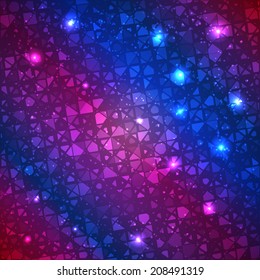 Abstract triangle and other figures mosaic. Background design for your template