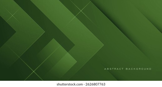 Abstract triangle overlap green colorful background. Simple triangle overlap pattern with shadow and light. Eps10 vector