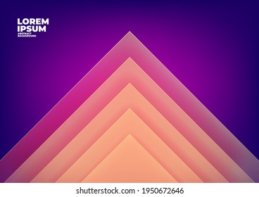 Abstract triangle overlap purple background with space for text and message.