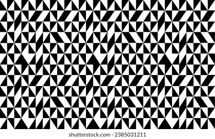triángulo abstracto y parche de fondo geométrico paralelogramo en blanco y negro funcionan con un estilo de repetición sin fisuras, diseño de imagen repleto para impresión de tela
